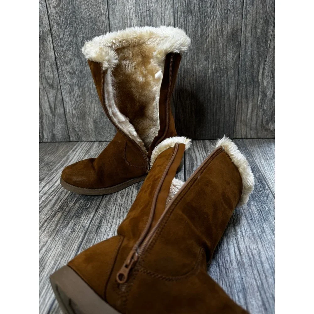 CAT & JACK Girls Winter Boots Tan SIZE 5